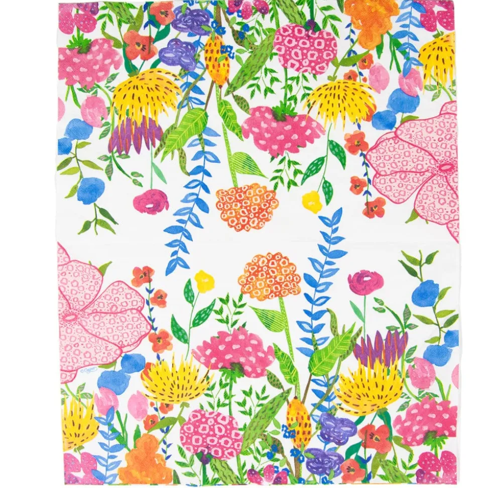 Cottage Floral Guest Towel Napkins - 15 Per Package