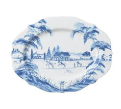 Country Estate 18.5" Platter - Delft Blue