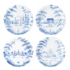 Country Estate Party Plates Set of 4 - Delft Blue