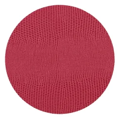 Cranberry Lizard Coaster Round 8-In Felt