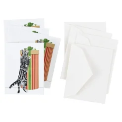 Curious Christmas Cats Gift Enclosure Cards - 4 Mini Cards & 4 Envelopes
