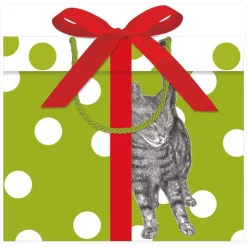 Curious Christmas Cats Large Gift Bag - 1 Each