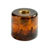 Cylinder Resin Candleholder in Tortoiseshell - 1 Each