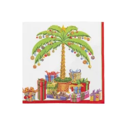 Deck The Palm Pearl Cocktail Napkins - includes 20 per package