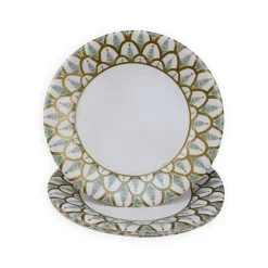 Deco Christmas Gold Dinner Plates - 8 Per Package
