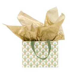 Deco Christmas Gold Small Square Gift Bag - 1 Each