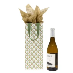 Deco Christmas Gold Wine & Bottle Gift Bag - 1 Each