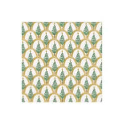 Deco Christmas Green Boxed Cocktail Napkins - 40 Per Box