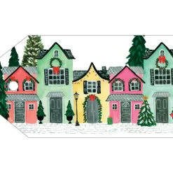 Decorated Houses Gift Hang Tags - 4 Per Package