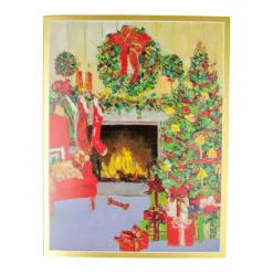 Decorated Living Room Classic Boxed Christmas Cards - includes 15 cards & envelopes