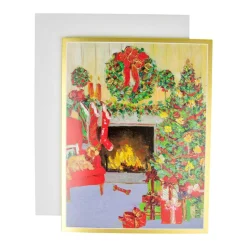 Decorated Living Room Classic Boxed Christmas Cards - includes 15 cards & envelopes