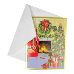 Decorated Living Room Classic Boxed Christmas Cards - includes 15 cards & envelopes