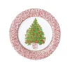 Decorated Tree Paper Salad & Dessert Plates - 8 Per Package