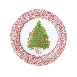 Decorated Tree Paper Salad & Dessert Plates - 8 Per Package