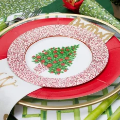 Decorated Tree Paper Salad & Dessert Plates - 8 Per Package