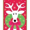 Deer with Wreath Classic Boxed Christmas Cards - includes 15 cards & envelopes