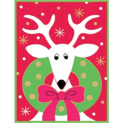 Deer with Wreath Classic Boxed Christmas Cards - includes 15 cards & envelopes