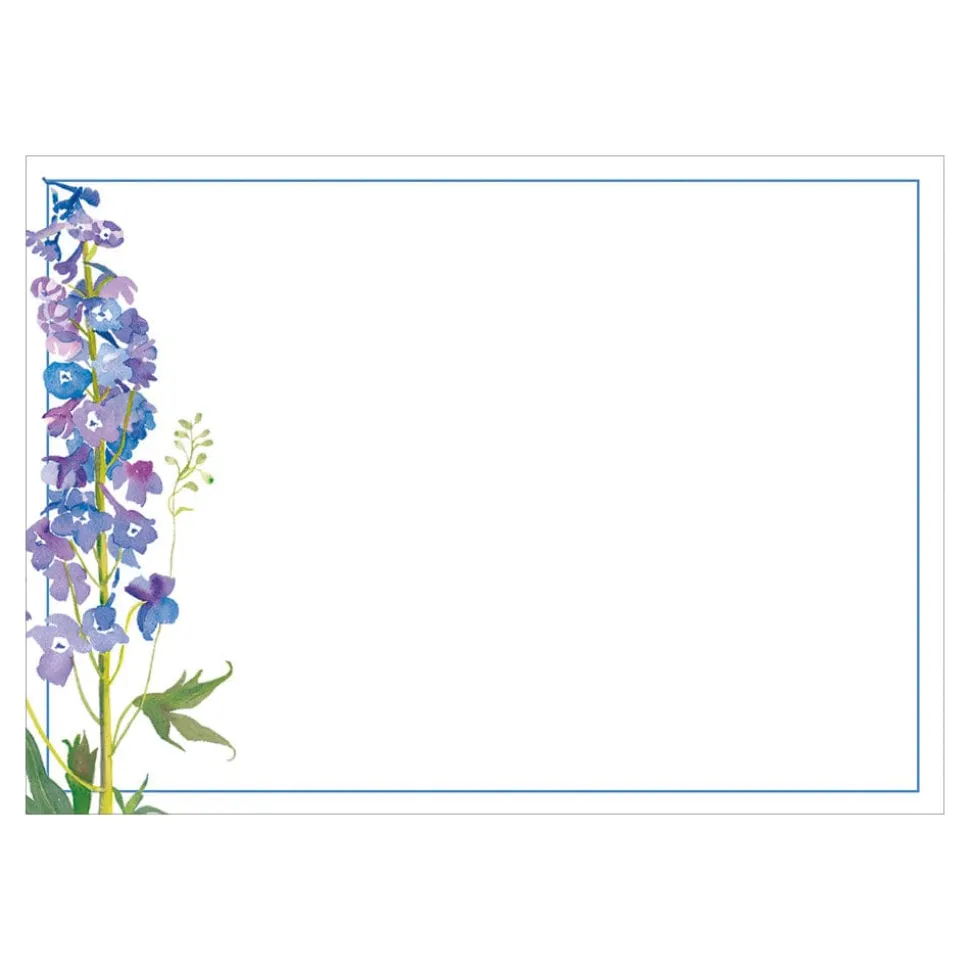 Delphinium Correspondence Cards - 12 Per Package