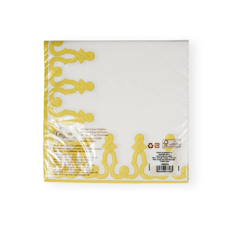 Dessin Passementerie Dijon Paper Linen Dinner Napkins - 12 Per Package