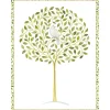 Dove In Olive Tree Foil C-Sized Christmas Cards Pack in Cello - 5 Cards & 5 Envelopes