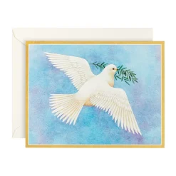 Dove with Olive Branch Classic Boxed Christmas Cards - includes 15 cards & envelopes