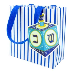 Dreidel And Stripes Gift Bags - 1 Each