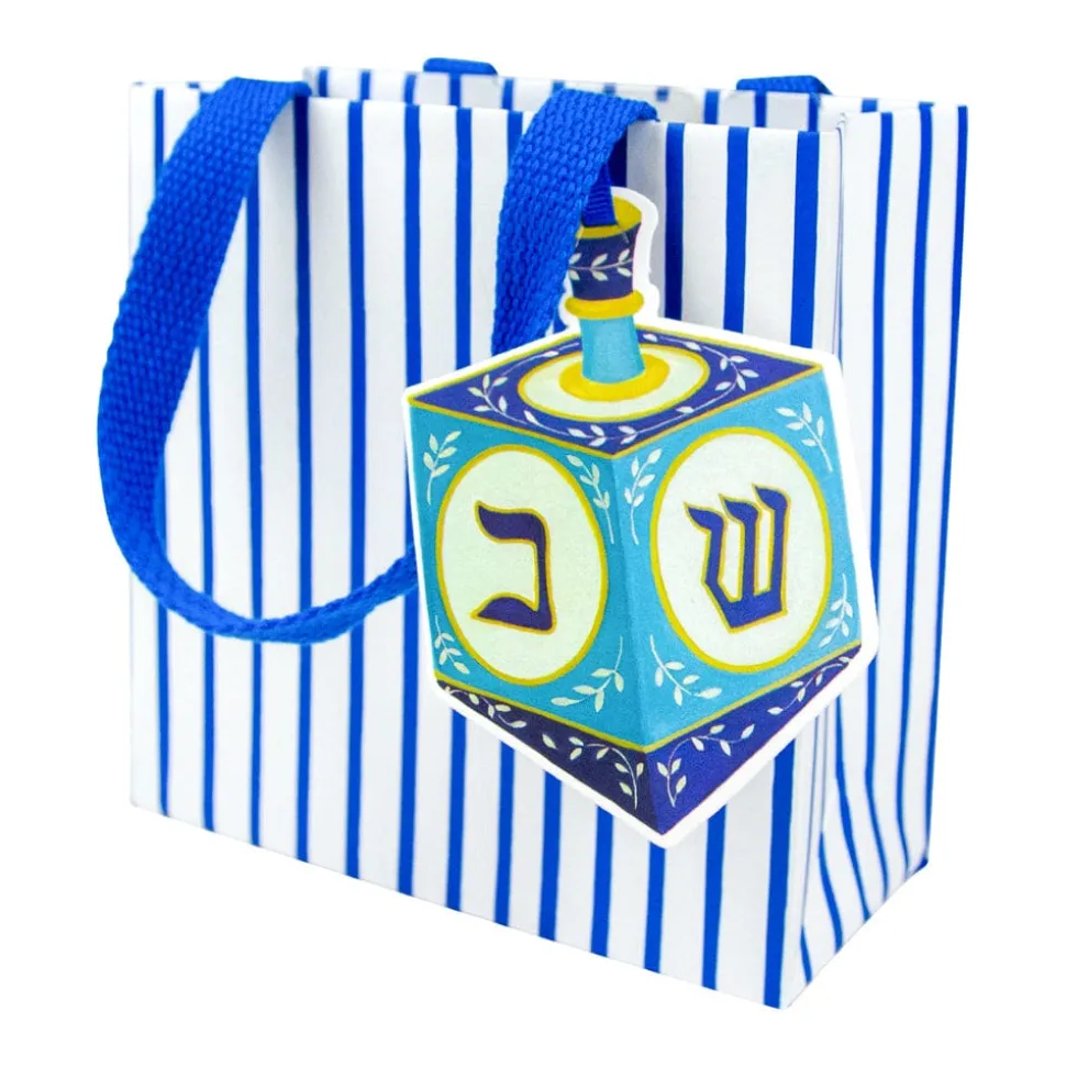 Dreidel And Stripes Gift Bags - 1 Each