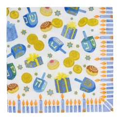 Dreidel; Dreidel; Dreidel Luncheon Napkins - 20 Per Package