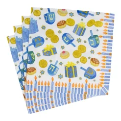 Dreidel; Dreidel; Dreidel Luncheon Napkins - 20 Per Package