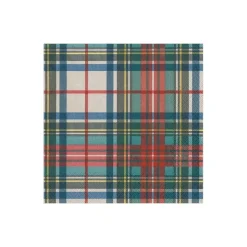 Dress Stewart Tartan Paper Cocktail Napkins - 20 Per Package