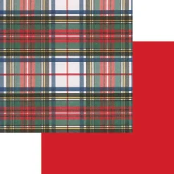 Dress Stewart Tartan Reversible Gift Wrapping Paper in White - 30
