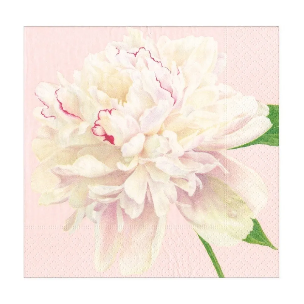 Duchess Peonies Paper Luncheon Napkins in Blush - 20 Per Package
