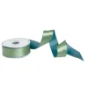 Duck Egg & Celadon Reversible Satin Wired Ribbon - 10 Yard Spool