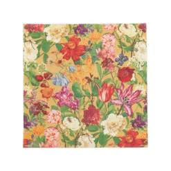 Dutch Floral Gold Cocktail Napkins - includes 20 Cocktail Napkins