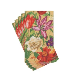 Dutch Floral Gold Guest Towels - includes 15 Guest Towels