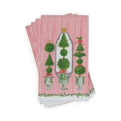 Eloise Red Guest Towel Napkins - 15 Per Package