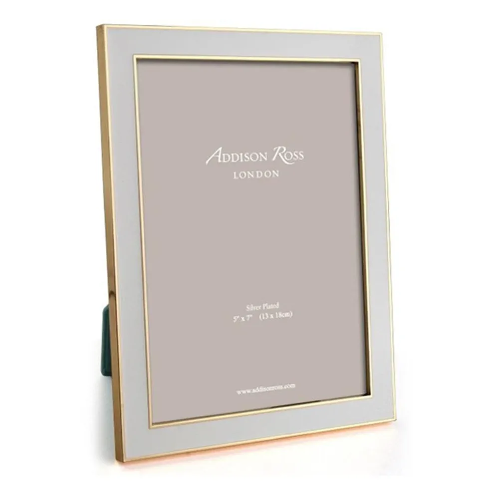 Enamel & Gold 5" x 7" Picture Frame in Stone Grey - 1 Each