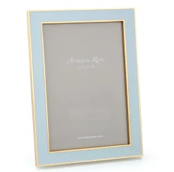 Enamel & Gold 4" x 6" Picture Frame in Powder Blue - 1 Each