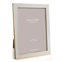 Enamel & Gold 4" x 6" Picture Frame in Stone Grey - 1 Each