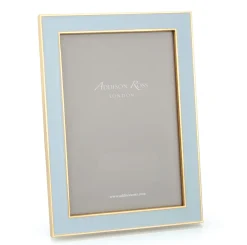 Enamel & Gold 5" x 7" Picture Frame in Powder Blue - 1 Each