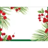 Evergreen & Berries White Place Cards - 8 count