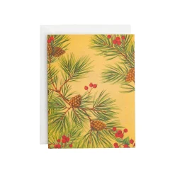 Evergreen And Berries Classic Boxed Christmas Cards - includes 15 cards & envelopes