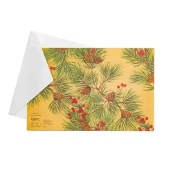 Evergreen And Berries Classic Boxed Christmas Cards - includes 15 cards & envelopes