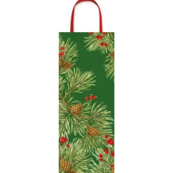 Evergreen And Berries Dark Green Gift Bags - includes 1 Gift Bags