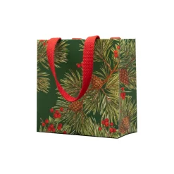 Evergreen And Berries Dark Green Gift Bags - includes 1 Gift Bags