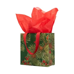 Evergreen And Berries Dark Green Gift Bags - includes 1 Gift Bags