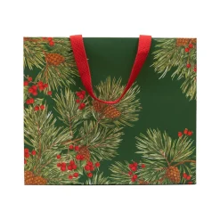 Evergreen And Berries Dark Green Gift Bags - includes 1 Gift Bags