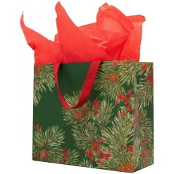 Evergreen And Berries Dark Green Gift Bags - includes 1 Gift Bags