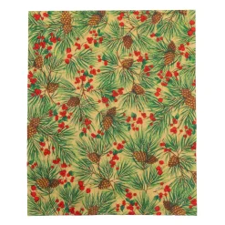 Evergreen And Berries Gold Guest Towels - includes 15 Guest Towels