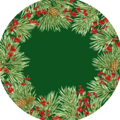 Evergreen And Berries Paper Placemats - includes 12 Paper Placemats
